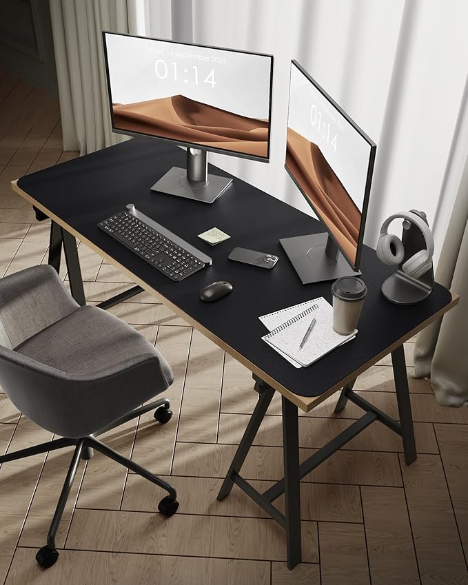 YSAGi Leather Desk Protector, Office Mat, Large Mouse Mat, Non-Slip PU Leather - Image 2