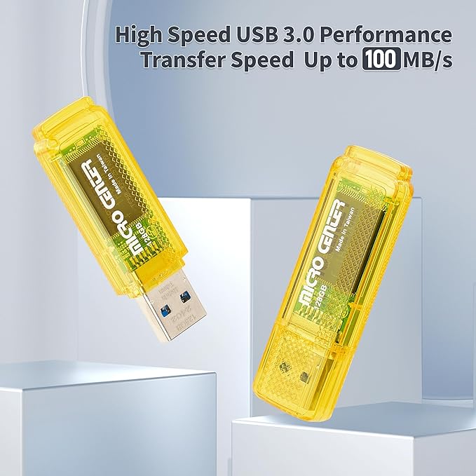 INLAND Micro Center SuperSpeed 128GB 5-Pack Ultra Flash Drive USB 3.0/USB 3.1 - Image 2