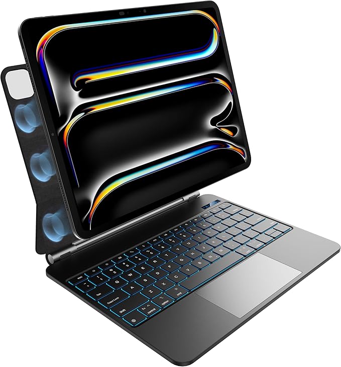 nimin Keyboard Case for iPad Pro 13 inch 2024, Magnetic Attach, 7-Color by nimin