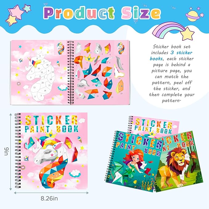 homicozy 3PCS Sticker Paint Books - Image 3