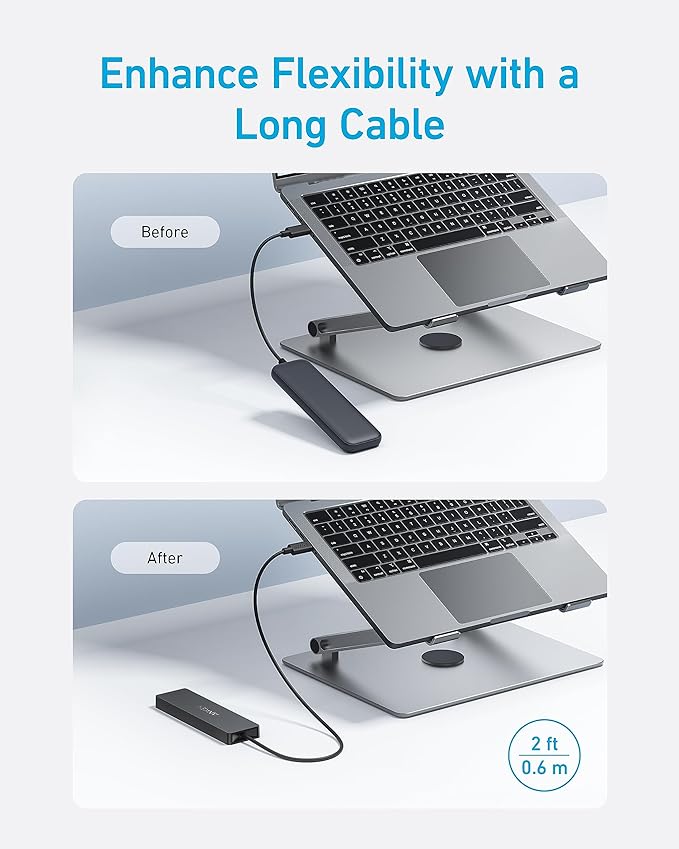 Anker 4-Port USB 3.0 Hub with 5Gbps Data Transfer, Ultra-Slim USB-C Connector - Image 5