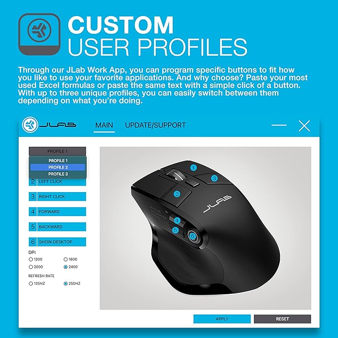 JLab Epic Work Bundle, Epic Wireless Keyboard and Epic Wireless Mouse - Image 8