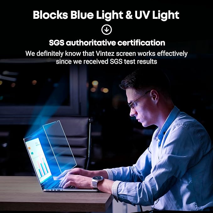 15.6 inch Blue Light Blocking Screen Protector Panel - Image 5