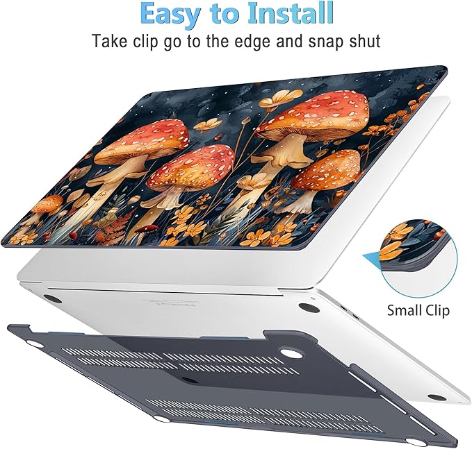 Mektron for MacBook Air 13 Case A1466/A1369, Snap-on Plastic Hard Shell Cover - Image 3