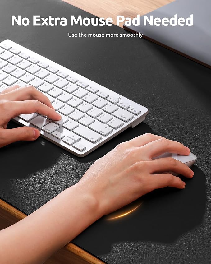 YSAGi Leather Office Desk Pad Protector, Large Mouse Pad, PU Leather, Laptop - Image 3
