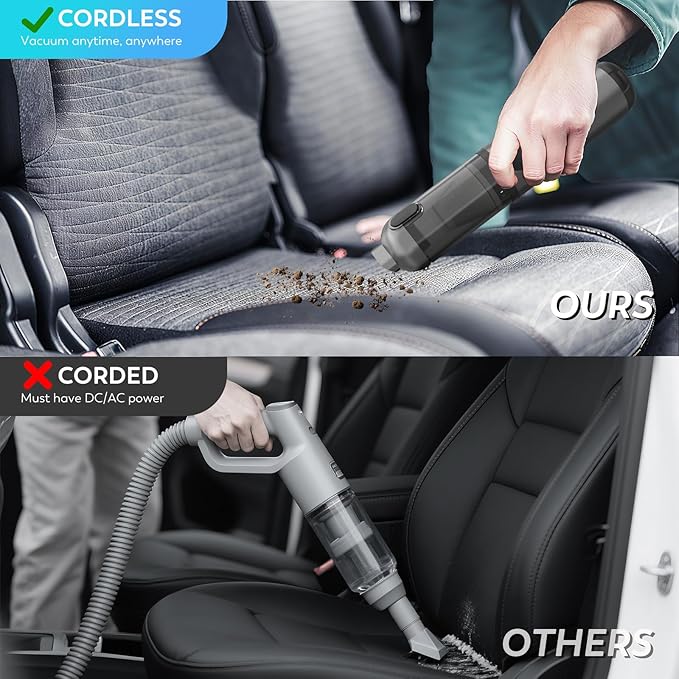 Cordless Car Vacuum Cleaner, 22000PA High Power Portable Handheld Car Vacuum & - Image 3