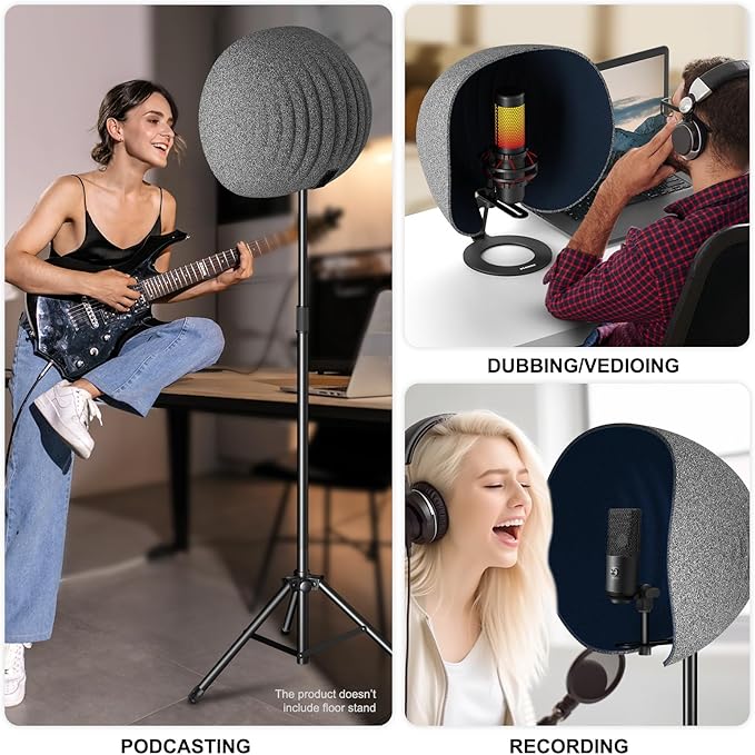 Microphone Isolation Shield, Aokeo 2024 Professional Recording Studio Equipment - Image 4