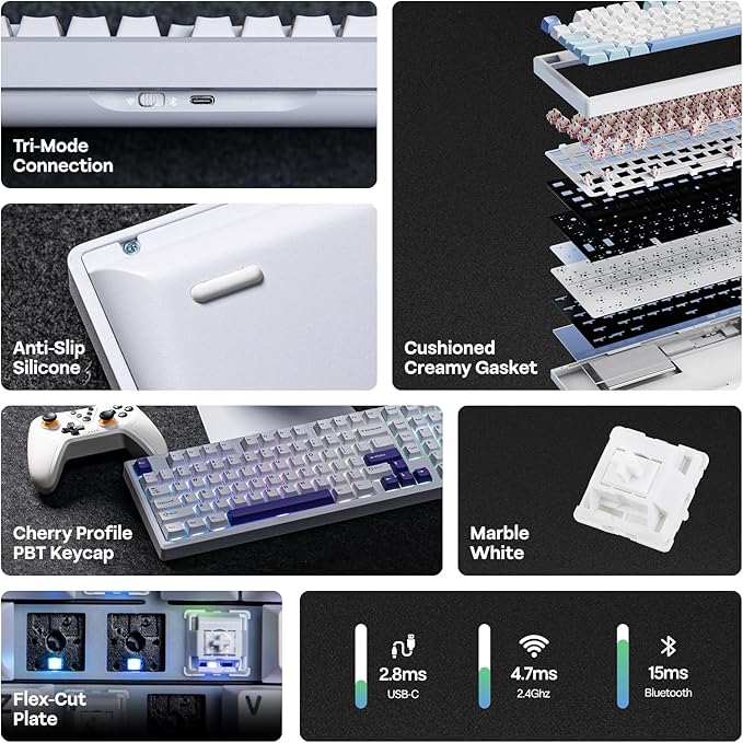EPOMAKER Galaxy100 QMK/VIA Wireless Mechanical Keyboard - Image 3