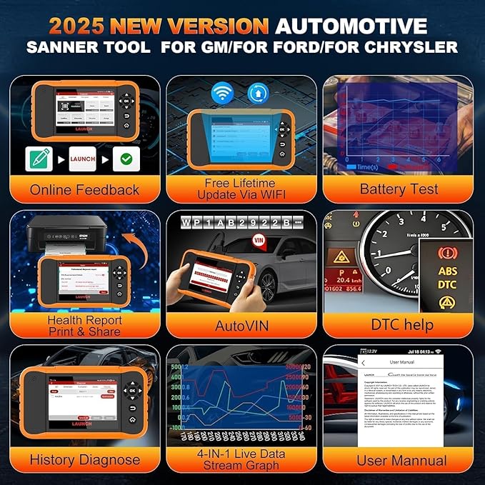 LAUNCH X431 Creader Elite 2.0 FGC OBD2 Scanner, ECU Coding, Bi-Directional Scan - Image 8