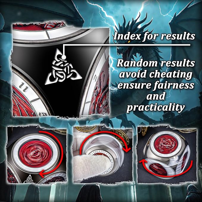 7 in 1 D6 Spinner DND Dice Set D&D, Metal Cube D and D Dice - Image 4
