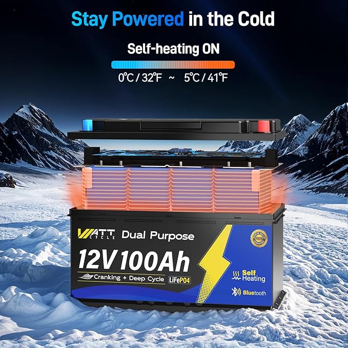 12V 100Ah Marine Starting LiFePO4 Battery Bluetooth, Lithium Battery - Image 7