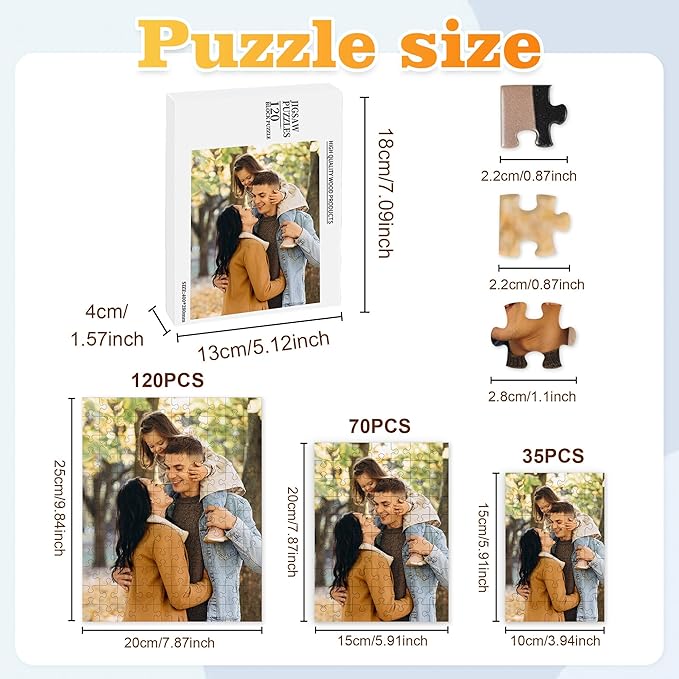 Easycosy Custom Photo Puzzles 35/70/120/300/500/1000 Pieces - Image 2
