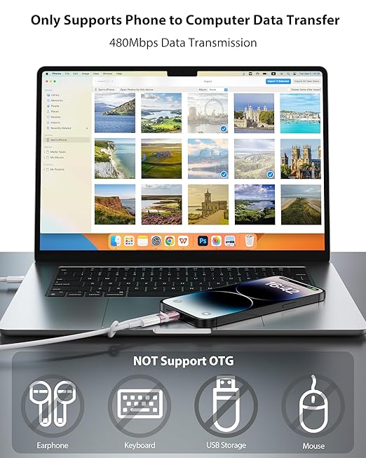 36W USB C to Lightning Cable Adapter, Support Data Sync/PD Fast Charging - Image 5