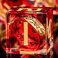Magic Golden Ring DND Dice Set Sharp Edge Red Resin Dice by ORIFANTOU