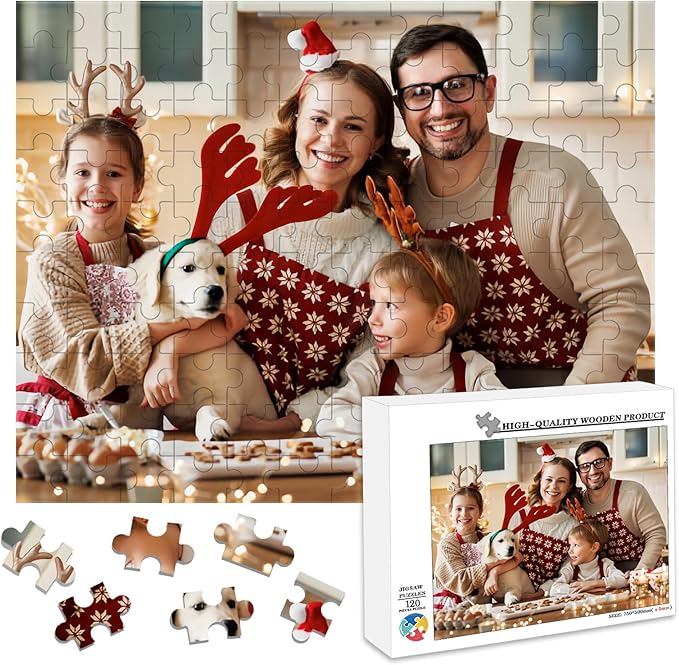 Custom Puzzle 120/200/300/500/1000/1500 Pieces, Personalized Puzzle from Your by Mougins