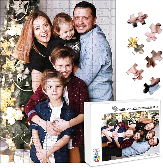 Custom Puzzle 120/200/300/500/1000/1500 Pieces, Personalized Puzzle from Your by Mougins