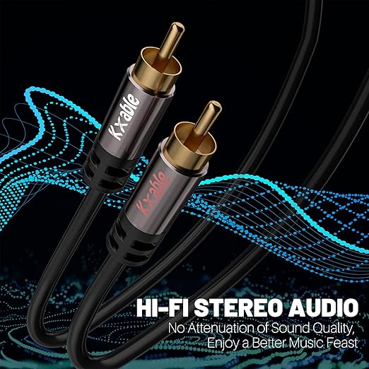 RCA Cable 15FT, 2RCA Male to 2RCA Male Stereo Audio Cable, 【Oxygen-Free Copper - Image 3