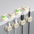8 Pack Adhesive Cable Clips White Spring Loaded Cord Holders by Unknown
