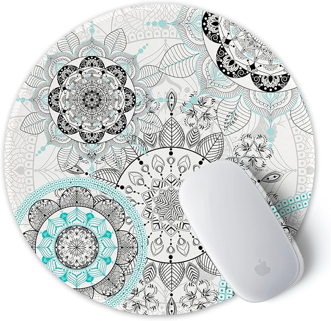 ITNRSIIET Round Mouse Pad with Stitched Edge Premium-Textured Waterproof - Image 2