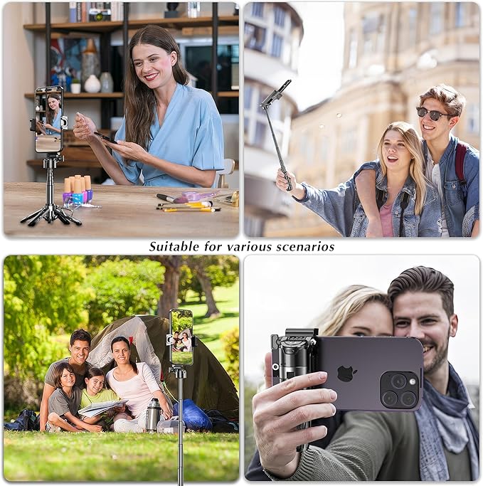 Mini Selfie Stick Tripod, Extendable Grip Phone Tripod - Image 2