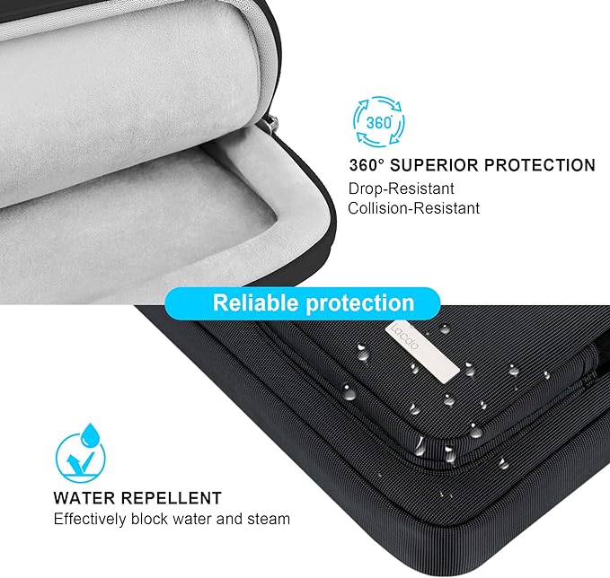 Lacdo 360° Protective Laptop Shoulder Bag, 14 inch Computer Bag - Image 2