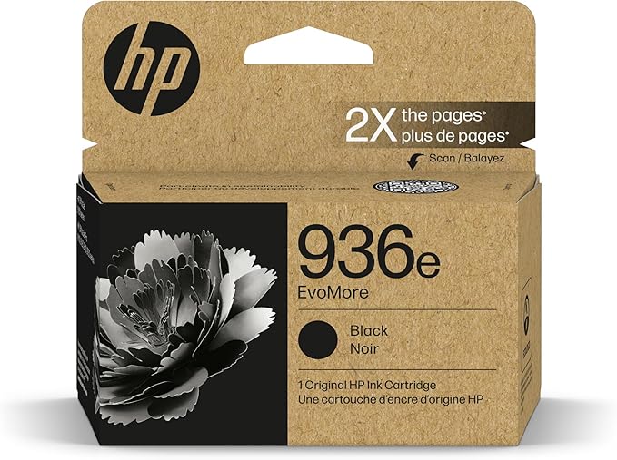 HP 936e Black EvoMore Ink Cartridge Printers | Works by HP