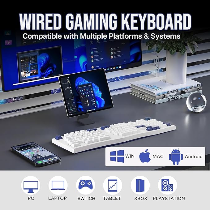 Feker Alice98 Ergonomic 98 Keys Custom Mechanical Keyboard, VIA Programmable - Image 3