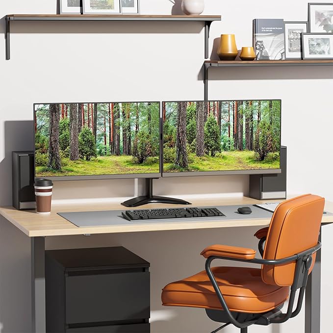 WALI Dual Monitor Stand for Desk, Monitor Stands for 2 Monitors up to 27 inch - Image 6