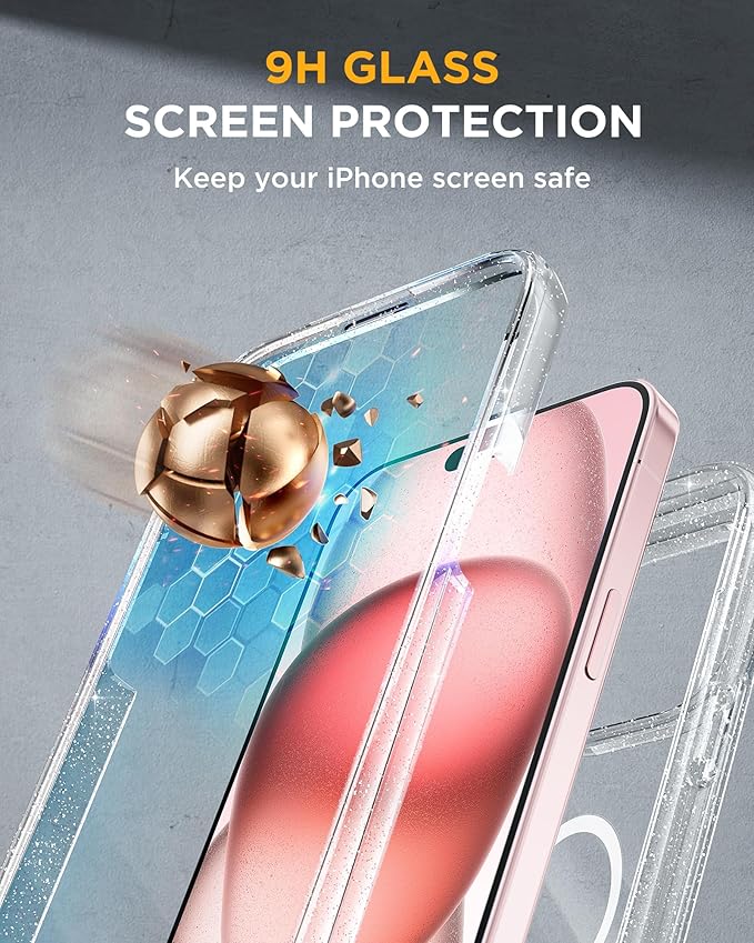 Miracase Glass Series for iPhone 15 Case Full-Body Magnetic Case - Image 5