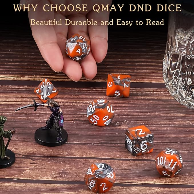 QMAY DND Dice Set -D&D Polyhedral Dice - Image 6