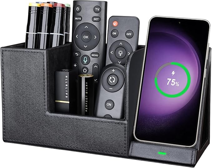 Wireless Charger with Desk Organizer, Wireless Charging Station by LADSTAG