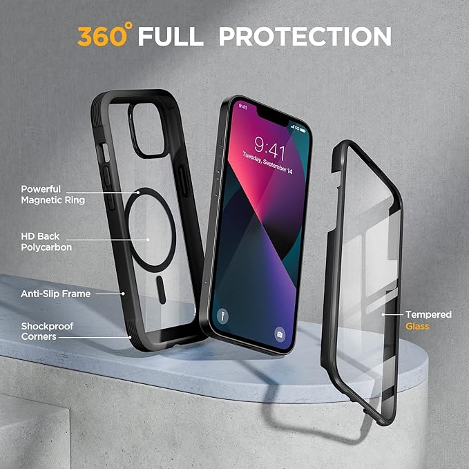 Miracase Magnetic Case for iPhone 13 Mini 5.4 Inch, - Image 3