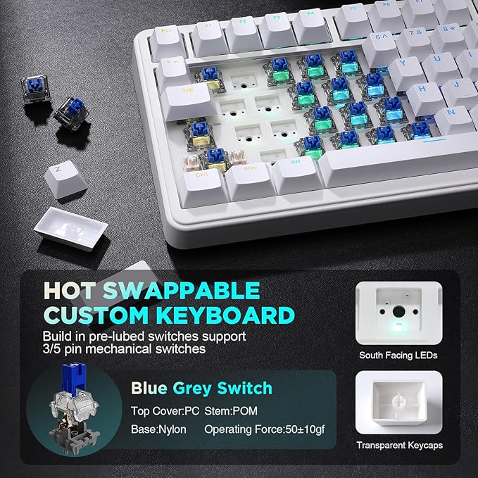 YUNZII B75 Mechanical Keyboard, 75% Layout - Image 5