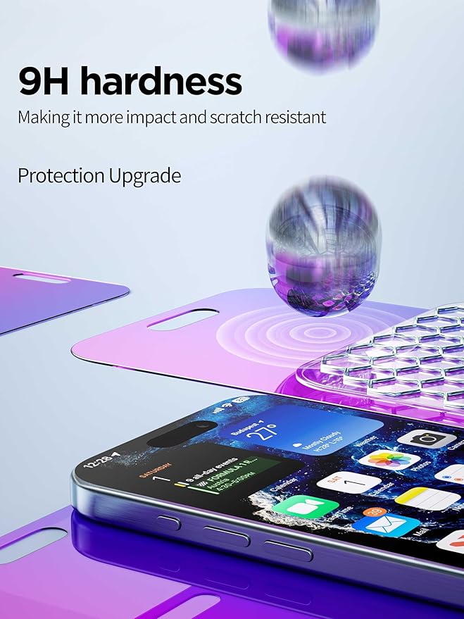 Compatible for iPhone 16 Privacy Screen Protector Tempered Glass 6.1 Inch - Image 4