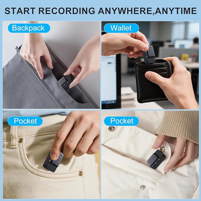 Mini Voice Recorder, 64GB Magnetic Voice Activated Recorder - Image 8