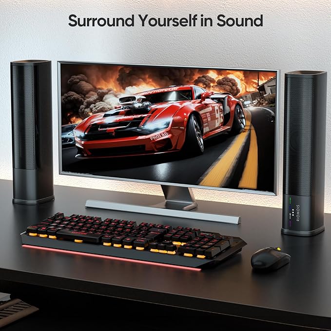 Sound Bar for Smart TV, 2 in 1 Detachable Home Audio Soundbar Speaker, 20” - Image 2