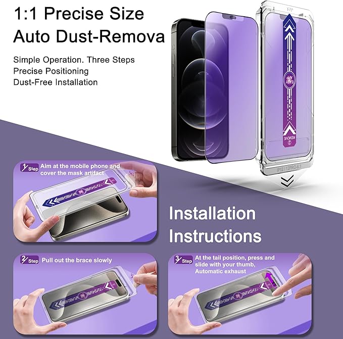 2 Pack Anti Blue Light Matte Screen Protector - Image 3