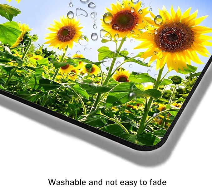 Mouse Pad, Cute Sunflower Plants Floral Mouse Pads - Image 4