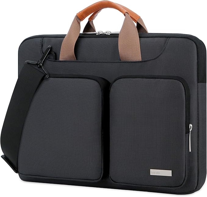 Lacdo 360° Protective Laptop Shoulder Bag, 14 Inch Laptop Sleeve Case by Lacdo