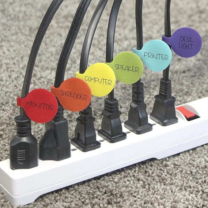Cable Labels - Wrap-It Storage - Circles, Wire Tags Write on Surface - Image 2