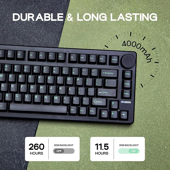 EPOMAKER QK81 75% Wireless Mechanical Gaming Keyboard, QMK/VIA Programmable and - Image 7