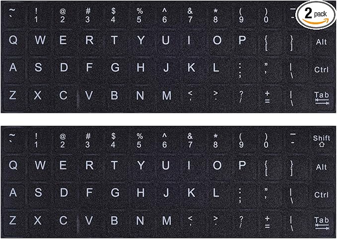 English Keyboard Stickers, 2 Pack Replacement Keyboard Letters Sticker by CaseBuy