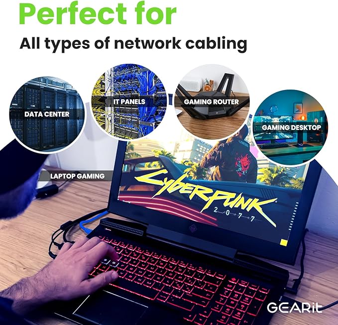 GEARit Cat 6 Ethernet Cable Cat6 Network Patch, Snagless Cord, Internet - Image 8
