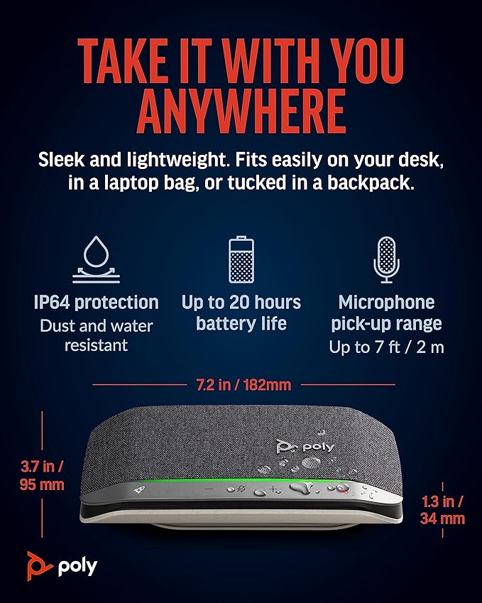 Poly Sync 20+ Personal Portable Bluetooth Speakerphone - Image 6