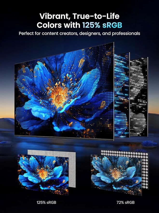 UPERFECT Portable Monitor 18.5-inch 120HZ Touchscreen 100% sRGB w/VESA & Stand - Image 4