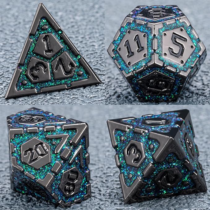DND Metal Dice Set, Polyhedral Dice Set - Image 7