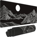 Black and White Mountain Large Mouse Pad, Gaming Keyboard Desk Pad, Extended by BAHDSISFA