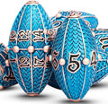 ARUOHHA DND Metal Dice Copper Blue Dragon Egg Dice by ARUOHHA