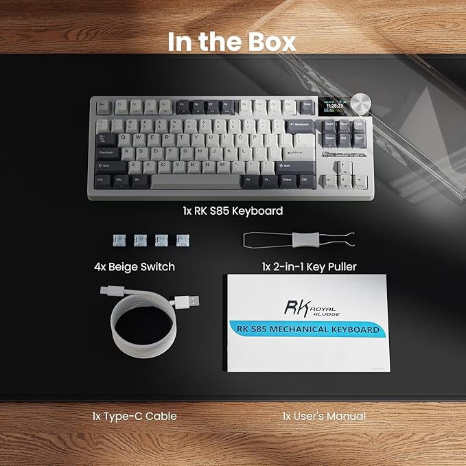 RK ROYAL KLUDGE S85 Wireless Mechanical Keyboard, TKL Keyboard - Image 8