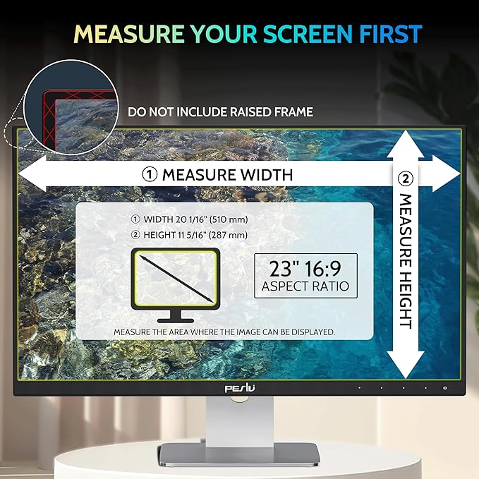 23 Inch Privacy Screen for Computer Monitor 16:9 Aspect Ratio, Eye Protection - Image 2